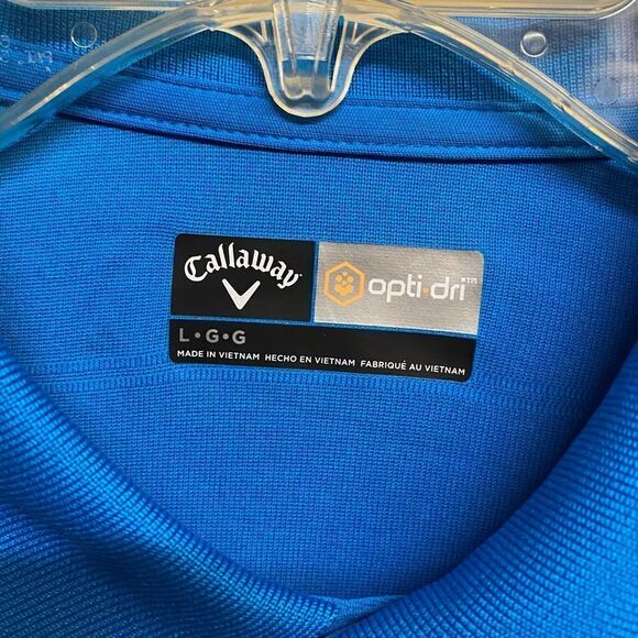 Mens Callaway Opti-Dri Polo Blue Top Size Large - Picture 3 of 7